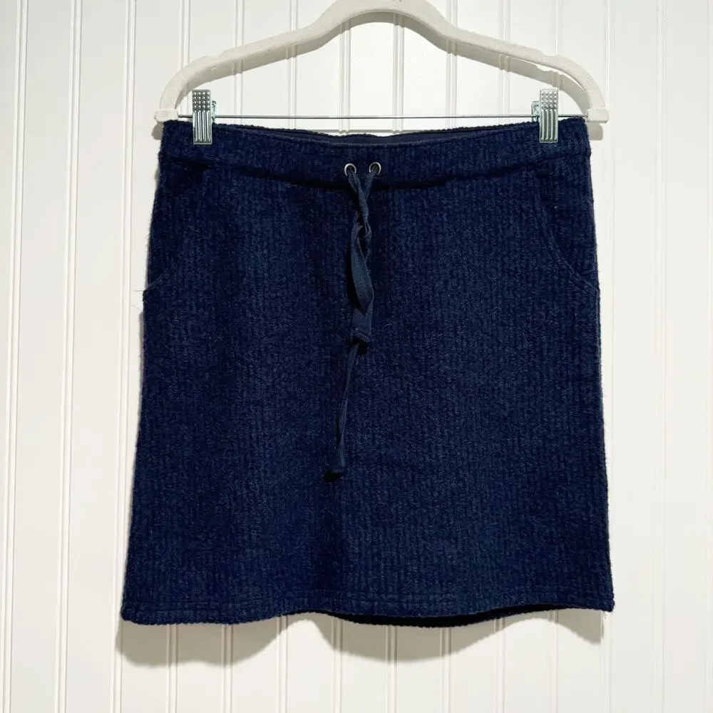 Toad Co Navy Blue Wiggins Sweater Skirt Wool Blend Size Small - Picture 2 of 7